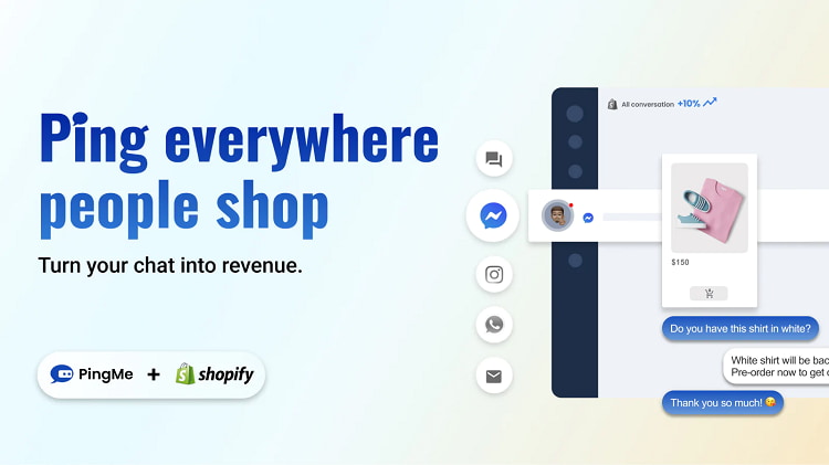 PingMe Facebook Messenger Chat - Shopify Live Chat App