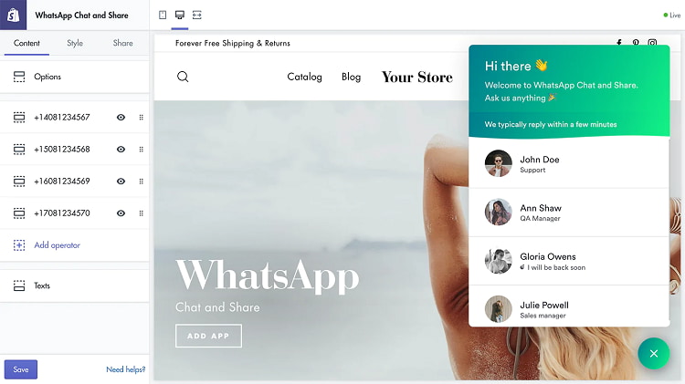 WhatsApp Chat, Telegram & MORE - Add Live Chat to Your Shopify Site