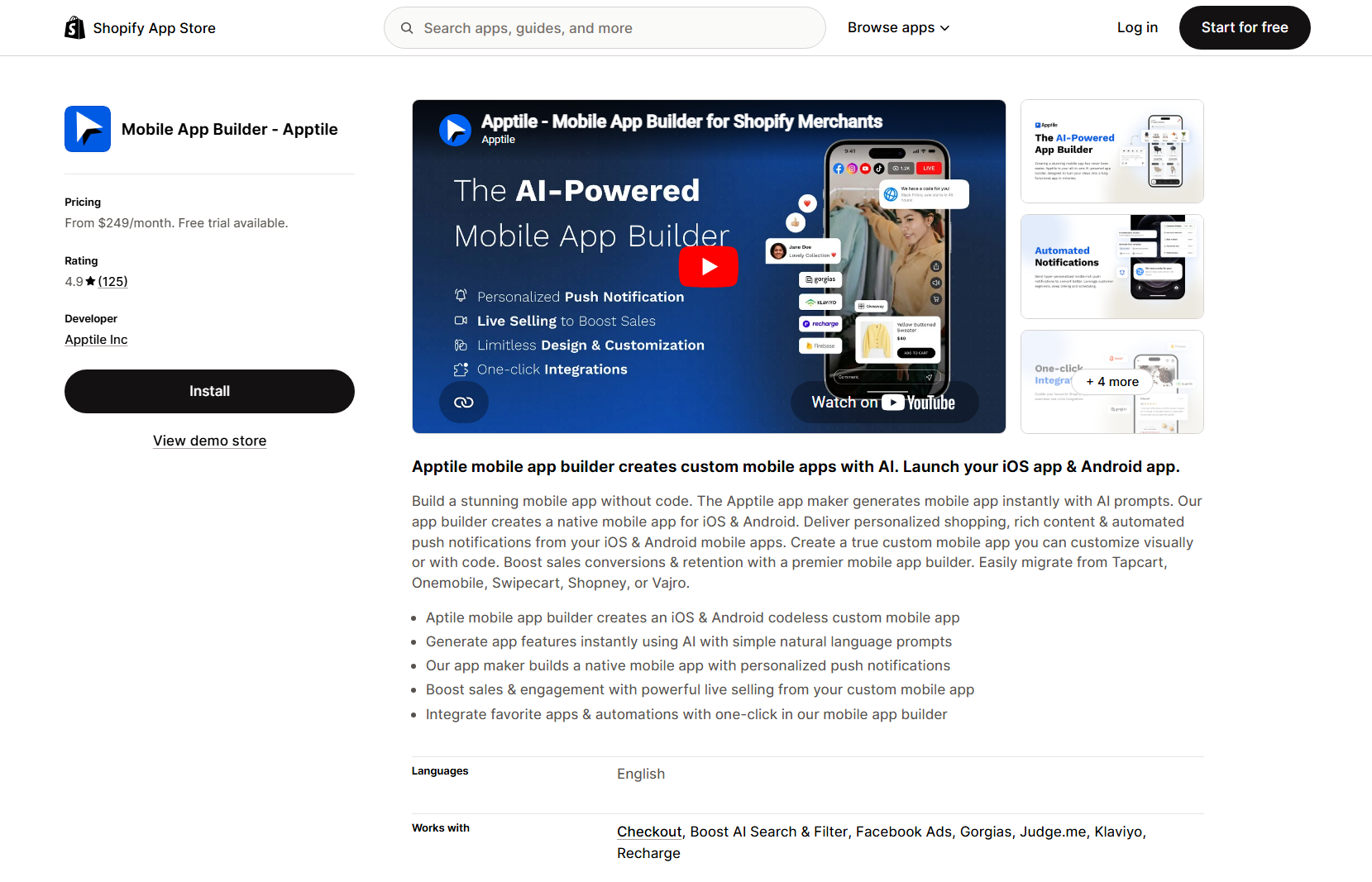 Mobile App Builder ‑ Apptile