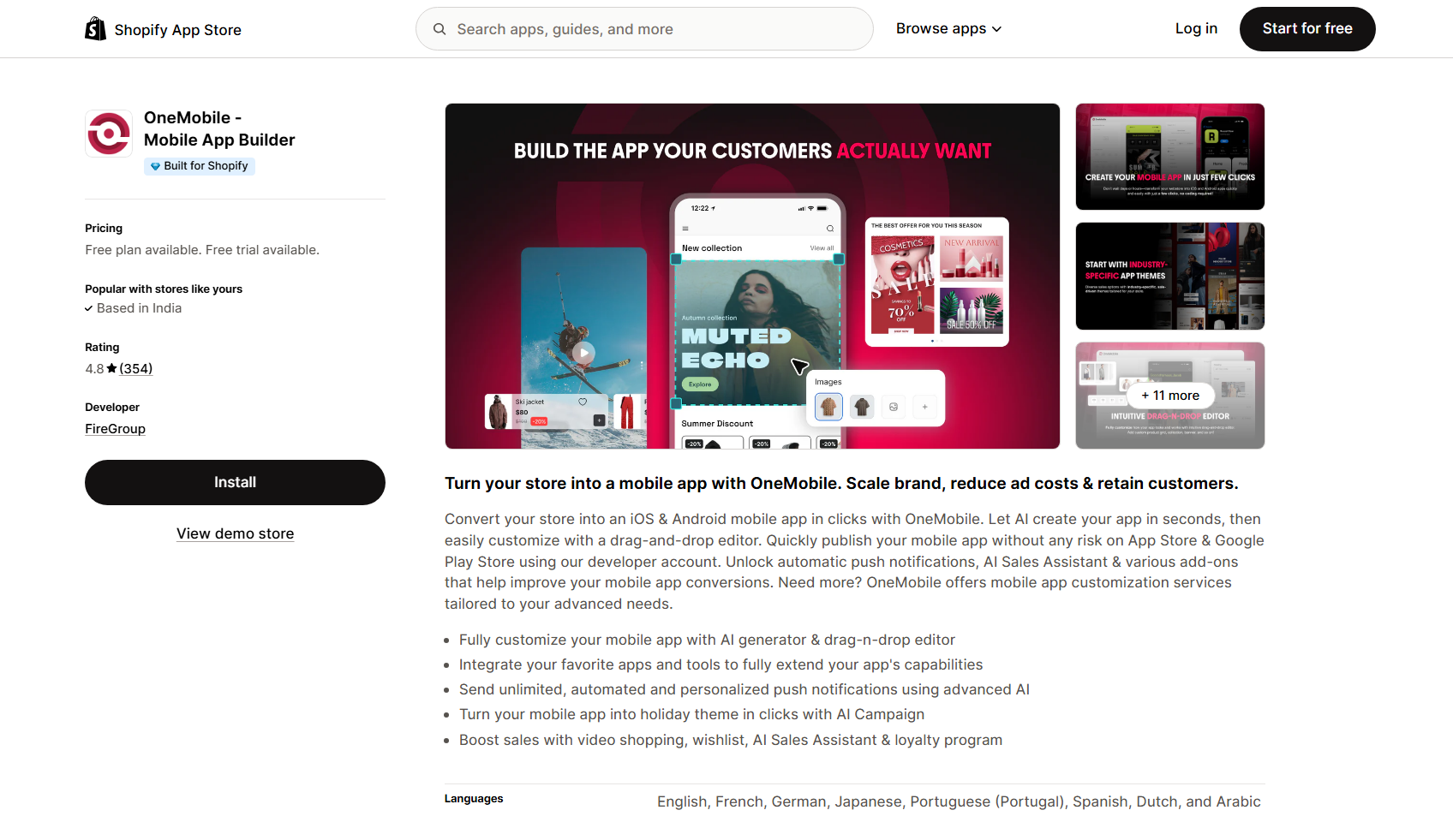OneMobile ‑ Mobile App Builder