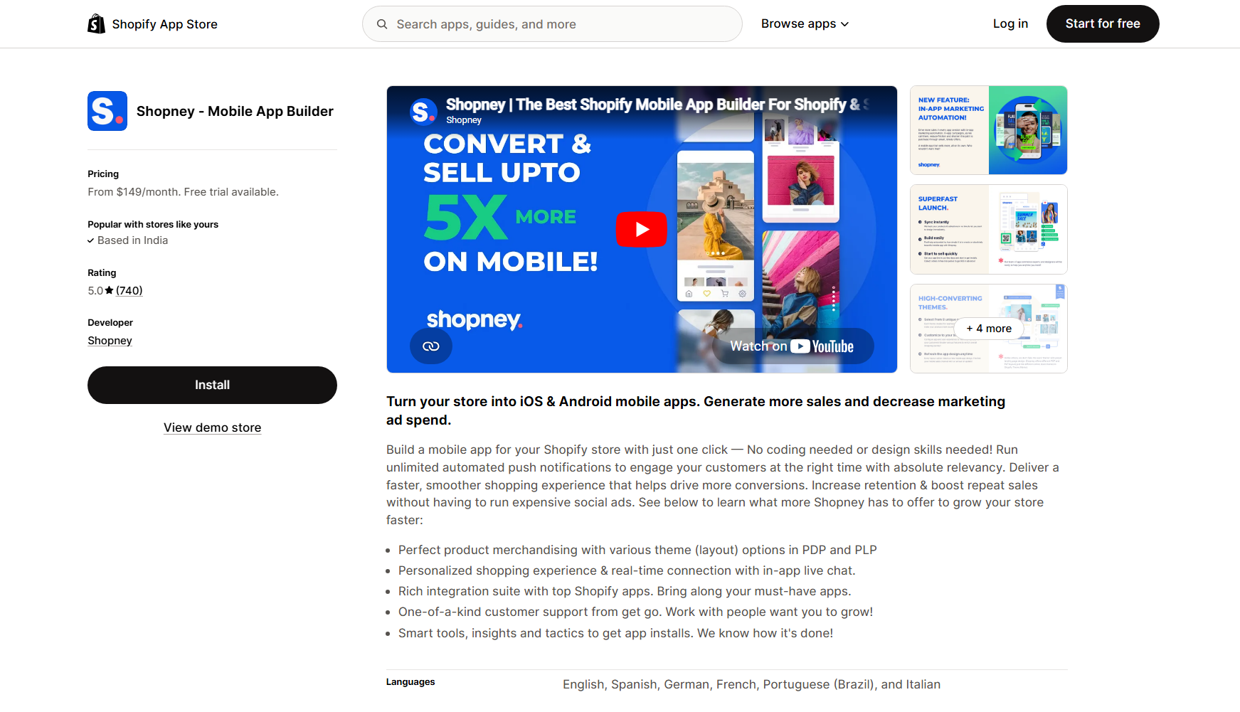 Shopney ‑ Mobile App Builder