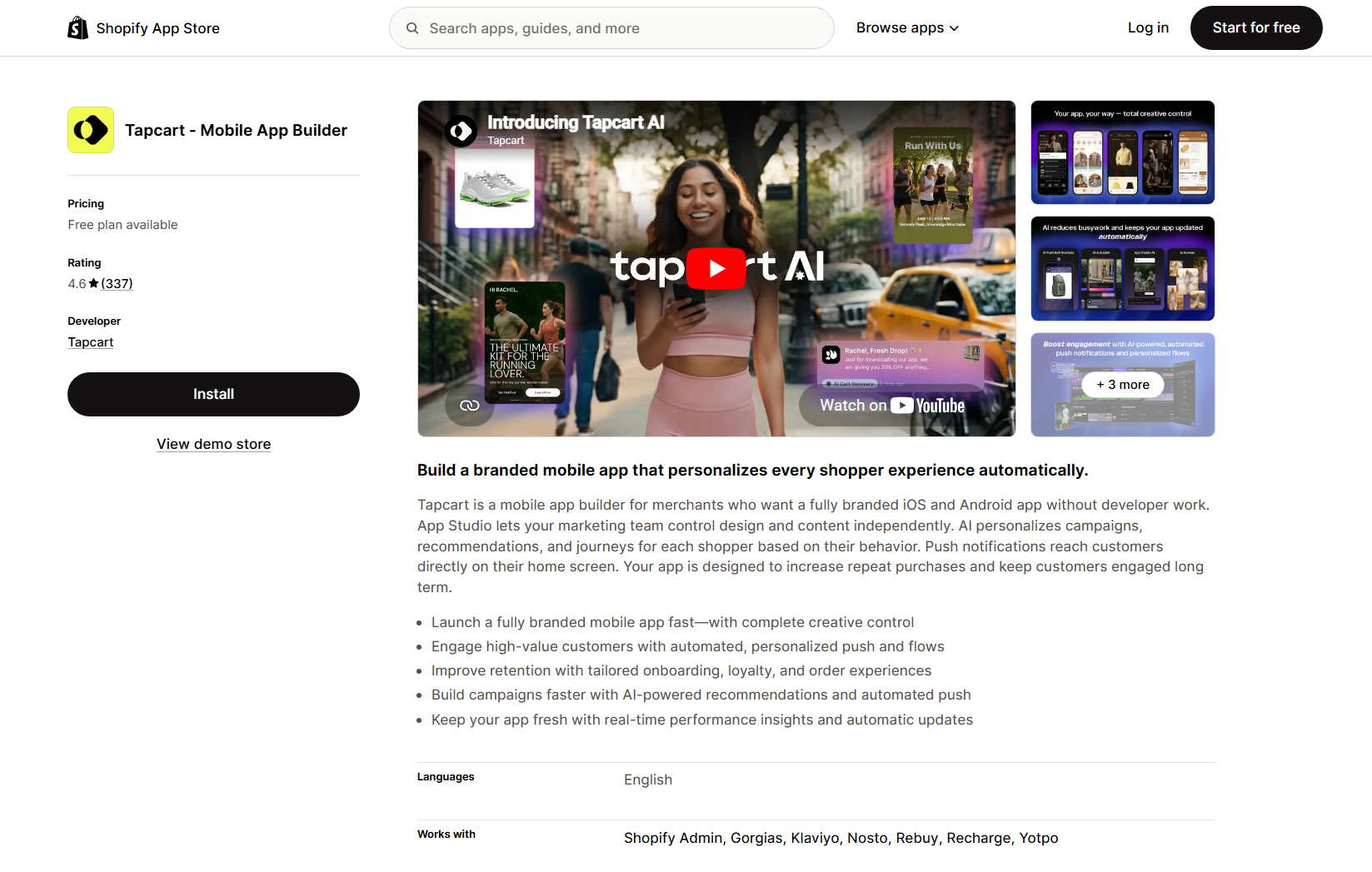 Tapcart ‑ Mobile App Builder