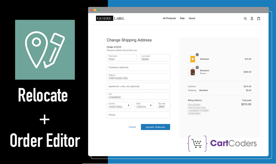 Relocate+ Order Editor