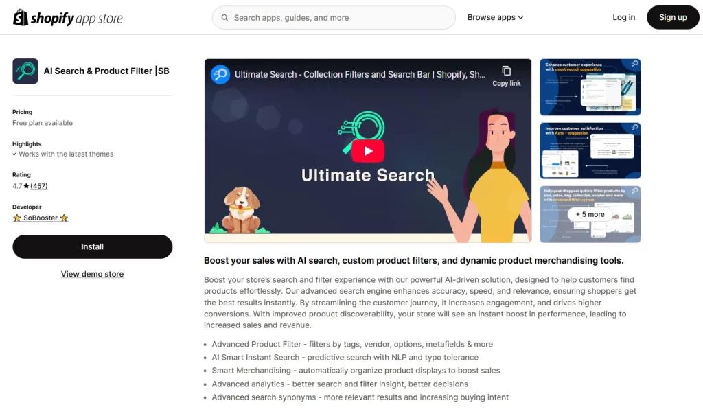 AI Search & Product Filter |SB