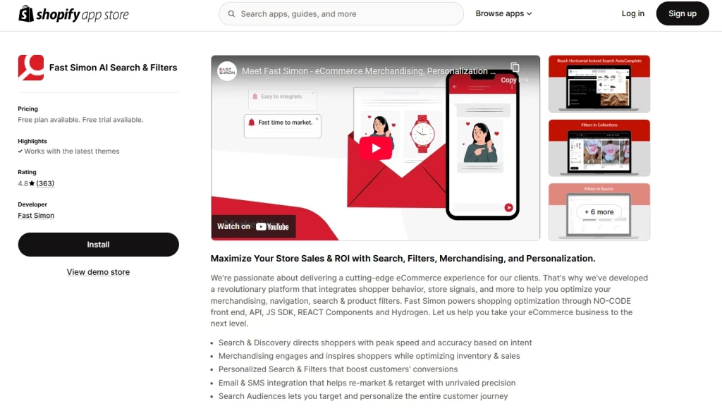 Fast Simon AI Search & Filters