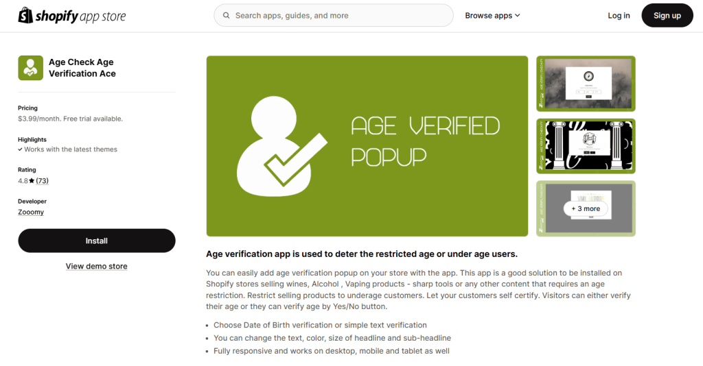 age check and verification