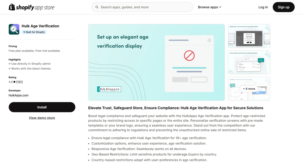 18 Plus Age Verification Popup