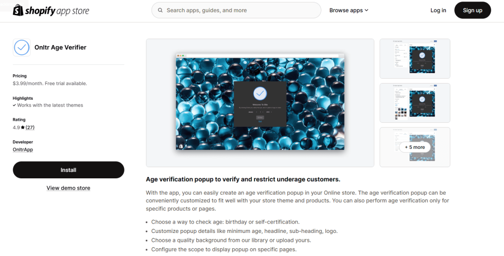 Age Check w Age Verifier
