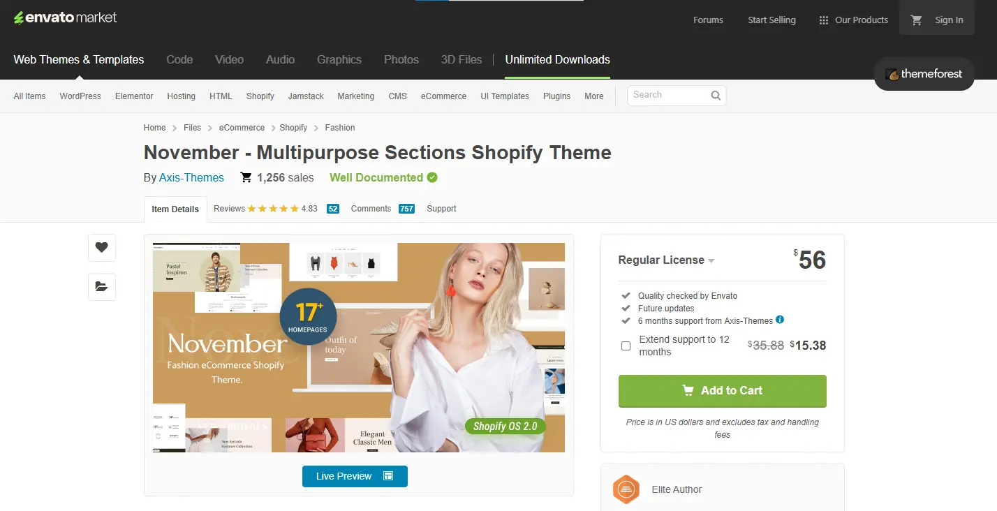 November Multipurpose Sections Shopify Theme