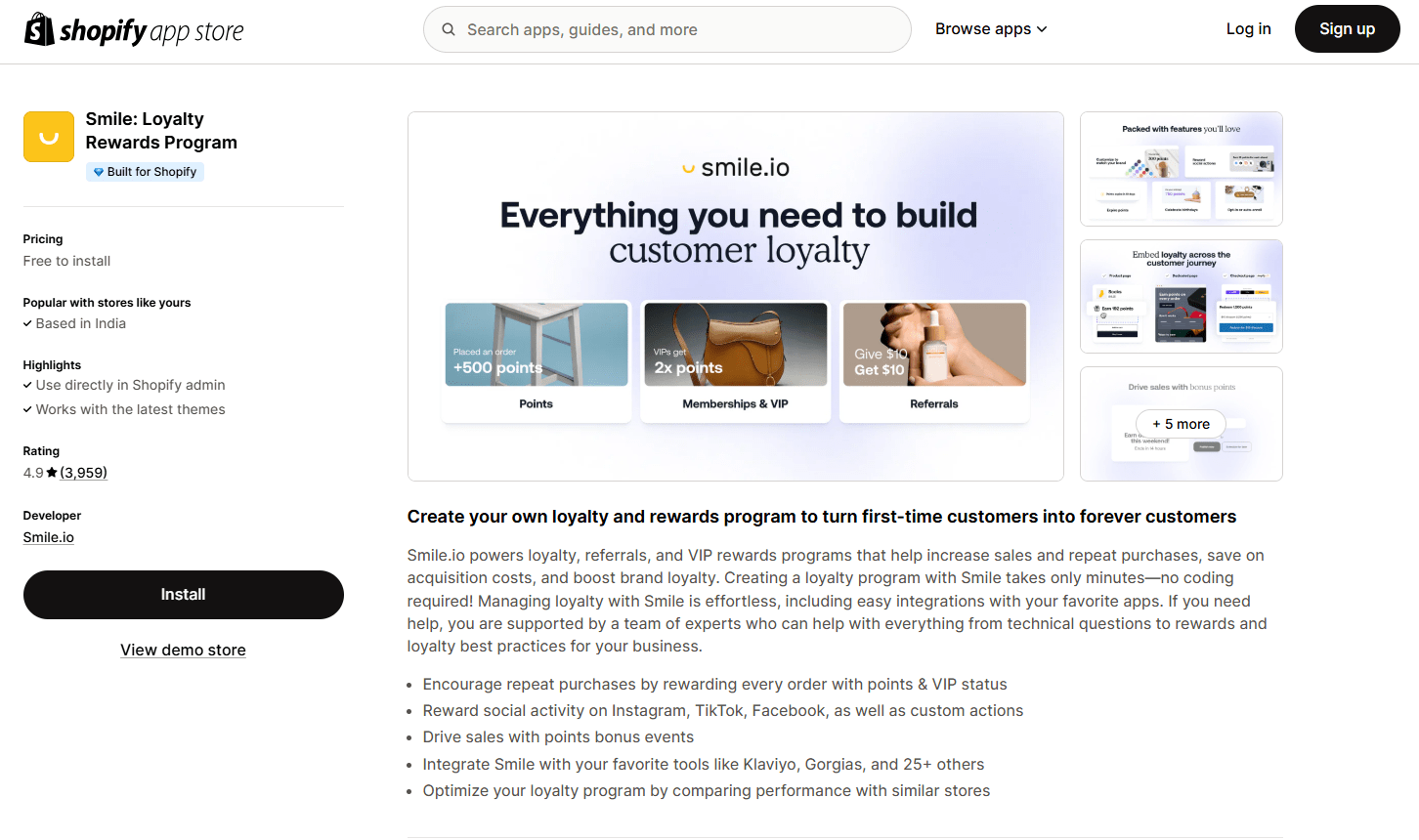 Smile: Loyalty Rewards Program