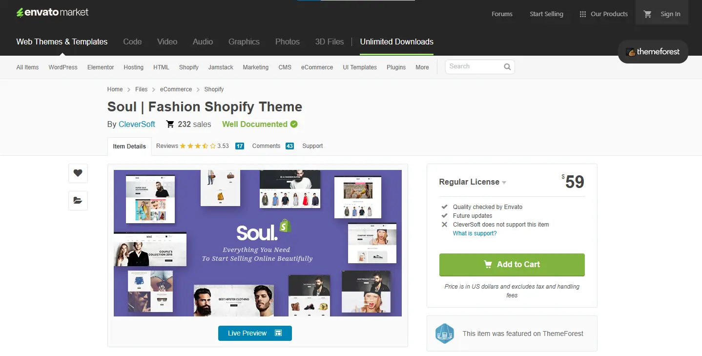 Soul Responsive Multipurpose Shopify Theme