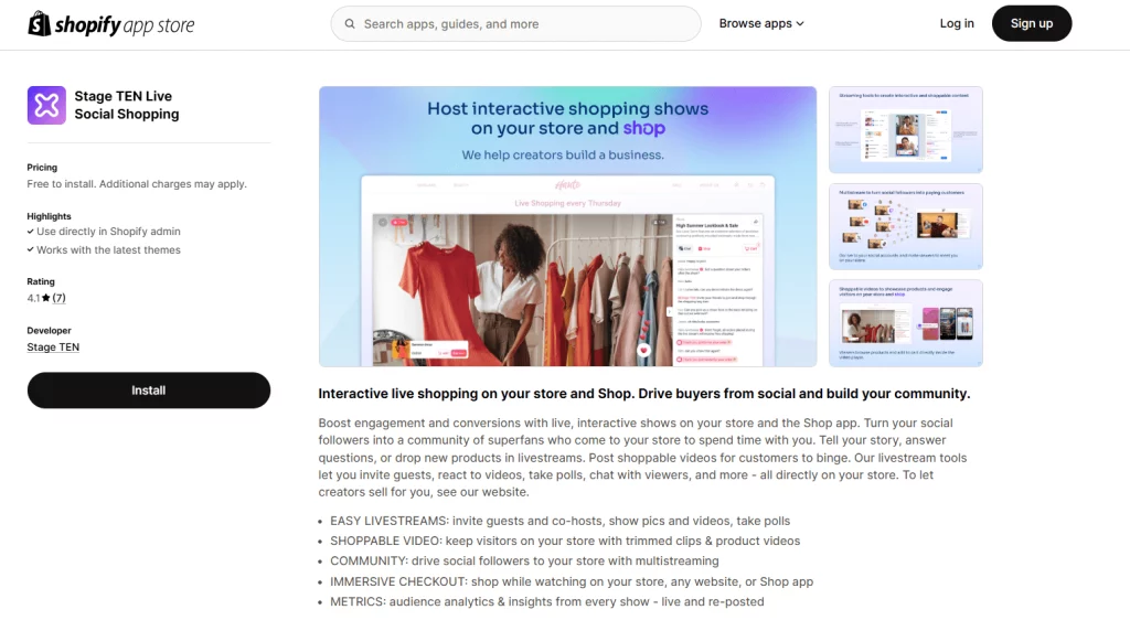 Stage TEN Live Social Shopping