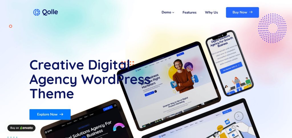 Qolle - Digital Marketing Agency WordPress Theme