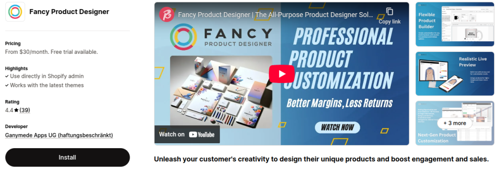 fancy product designer