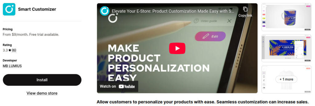 smart costumizer