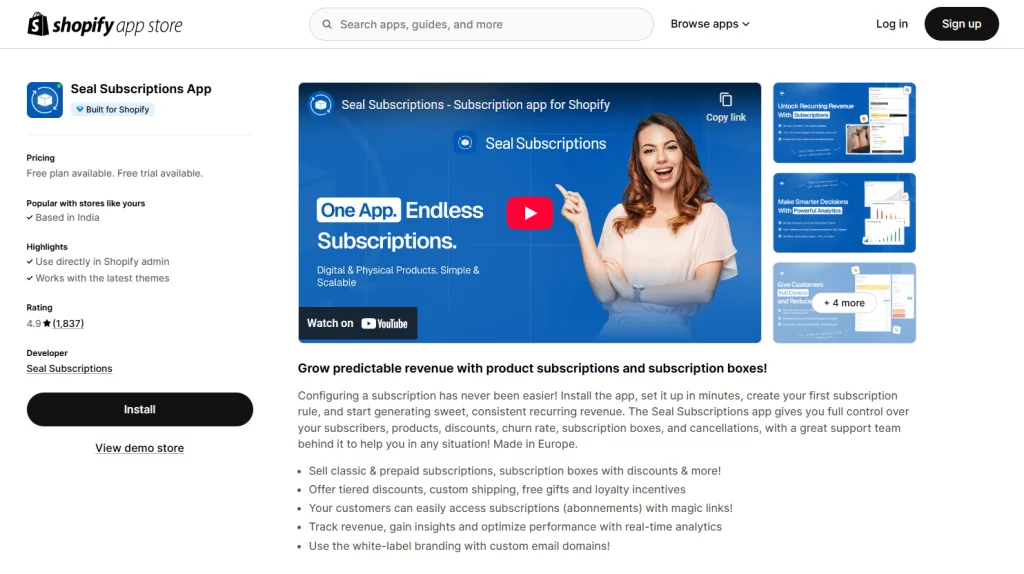 Seal Subscription App