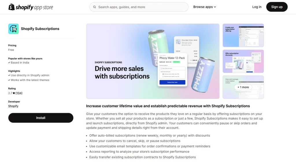Shopify Subscription