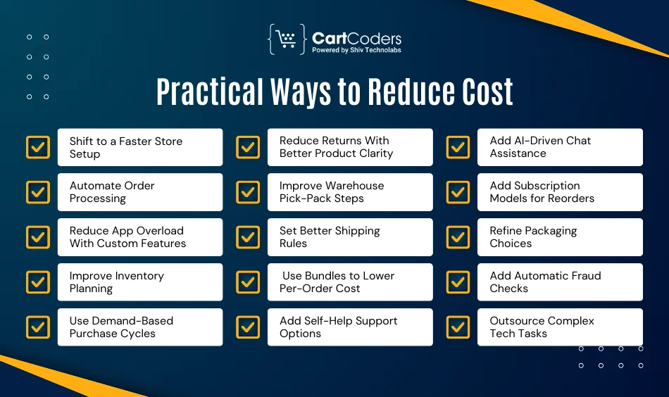 Practical Ways to Reduce Cost