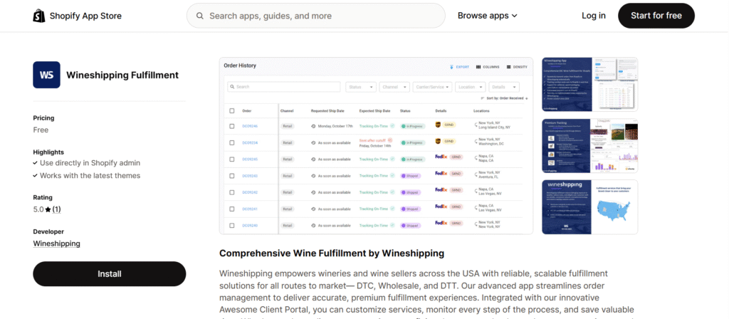 Wineshipping Fulfillment