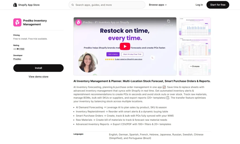 Prediko Inventory Management