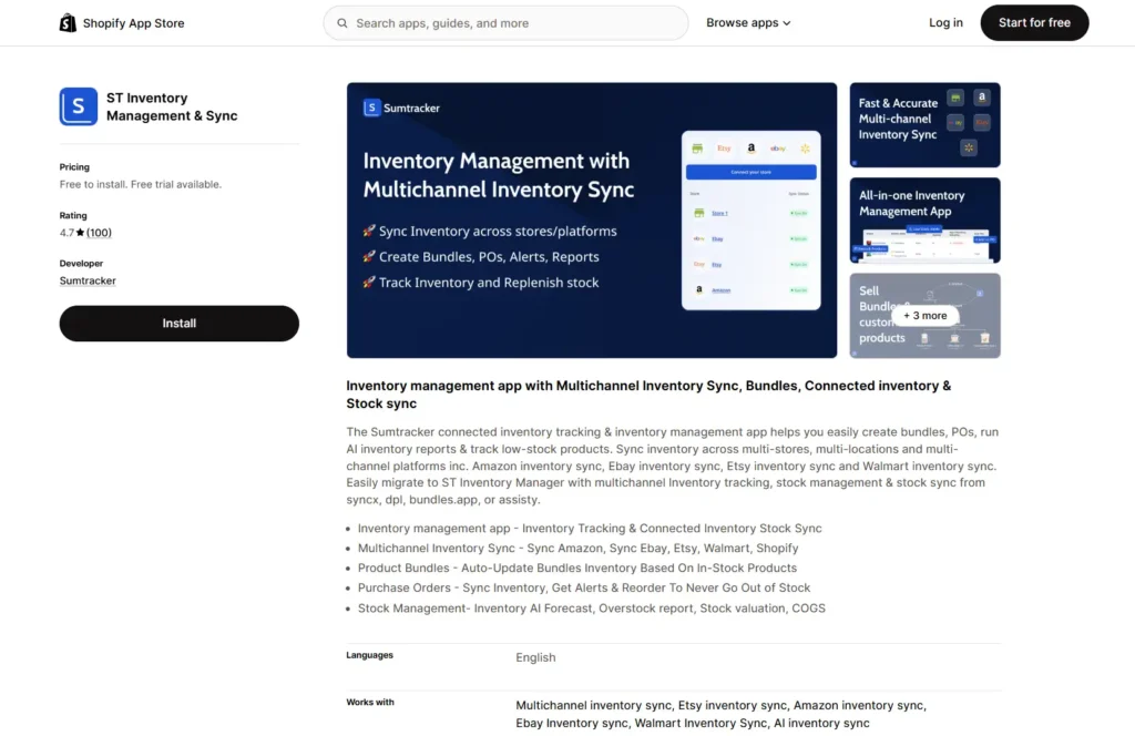 ST Inventory Management & Sync (by Sumtracker)
