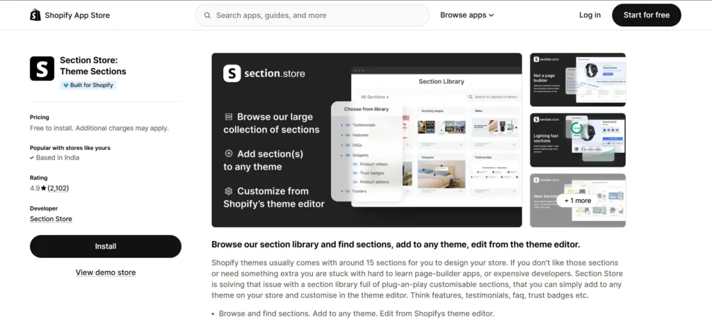 Section Store - Theme Sections
