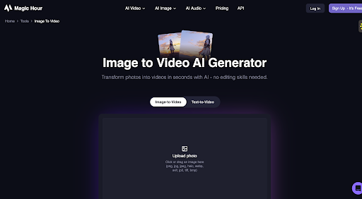 magic hour ai image to video generator