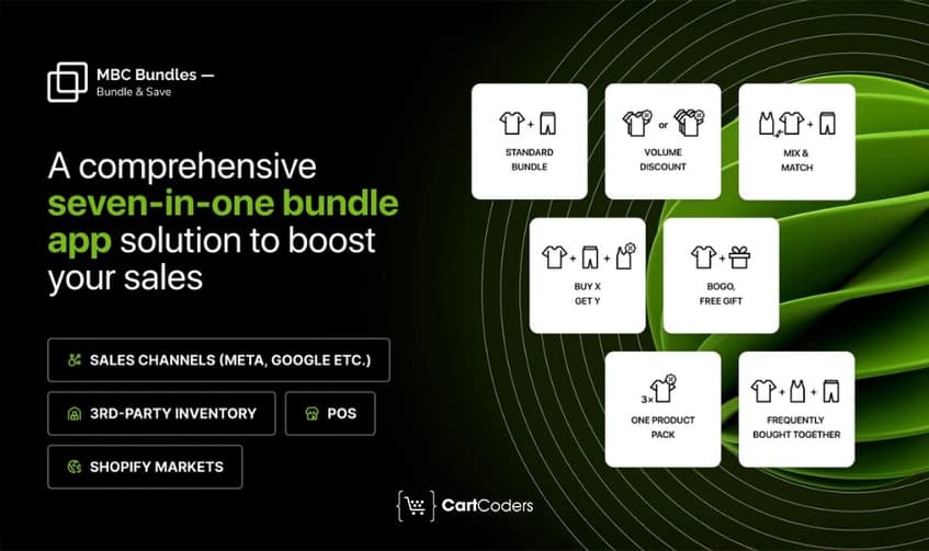 Shopify Mix and Match app with BOGO, quantity breaks, build-a-box bundles, and a free plan
